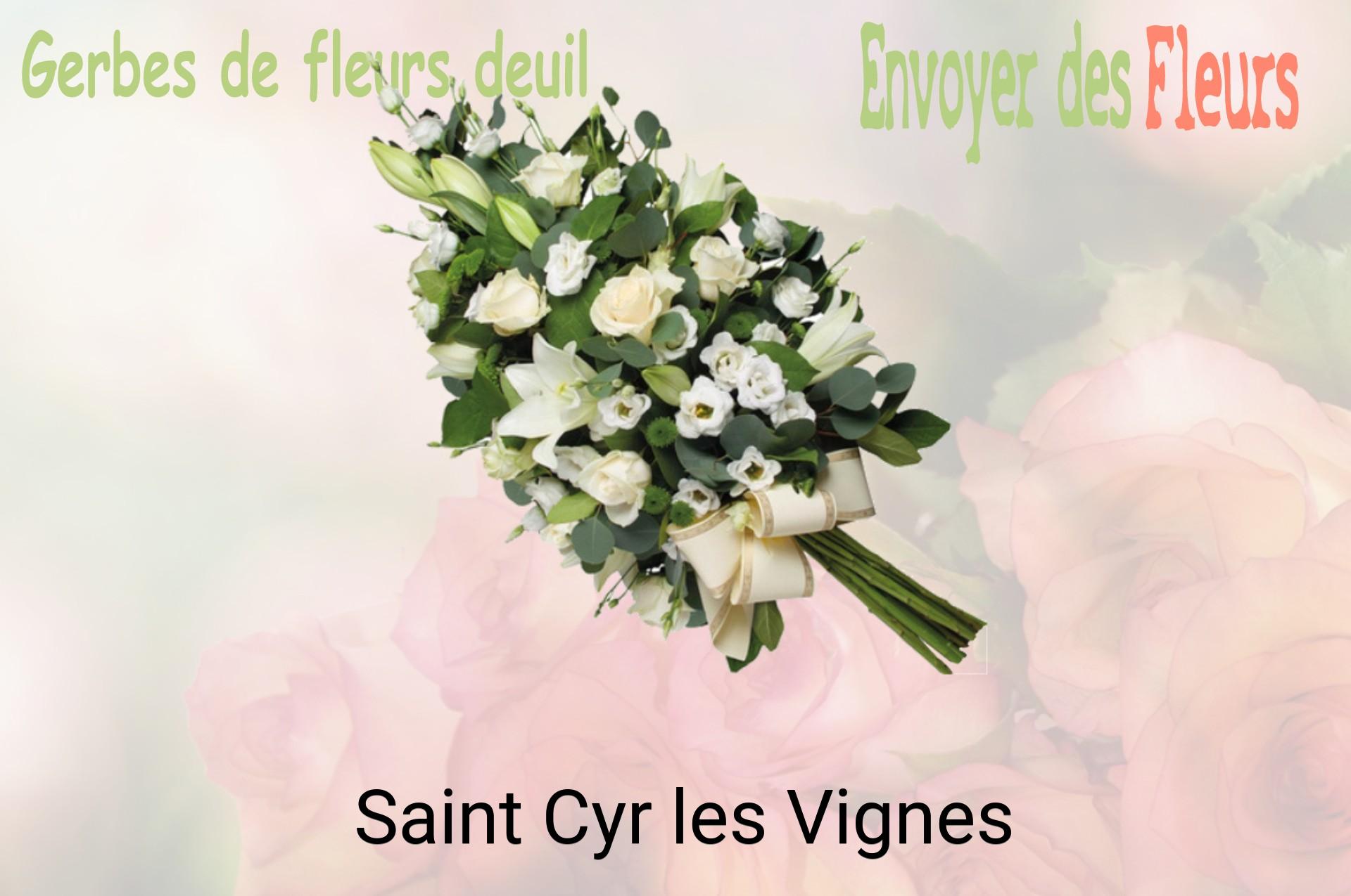 Gerbe de fleurs de deuil livrée à Saint-Cyr-les-Vignes
